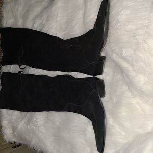 Jazz S.7.5 Over The Knee Black Suede Boots